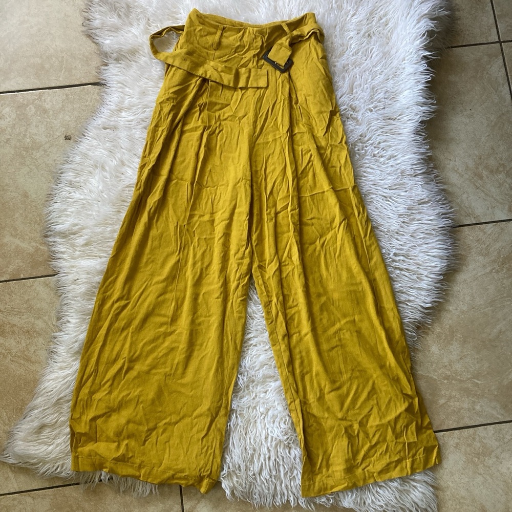 Forever 21 Golden Wide-Leg Pants